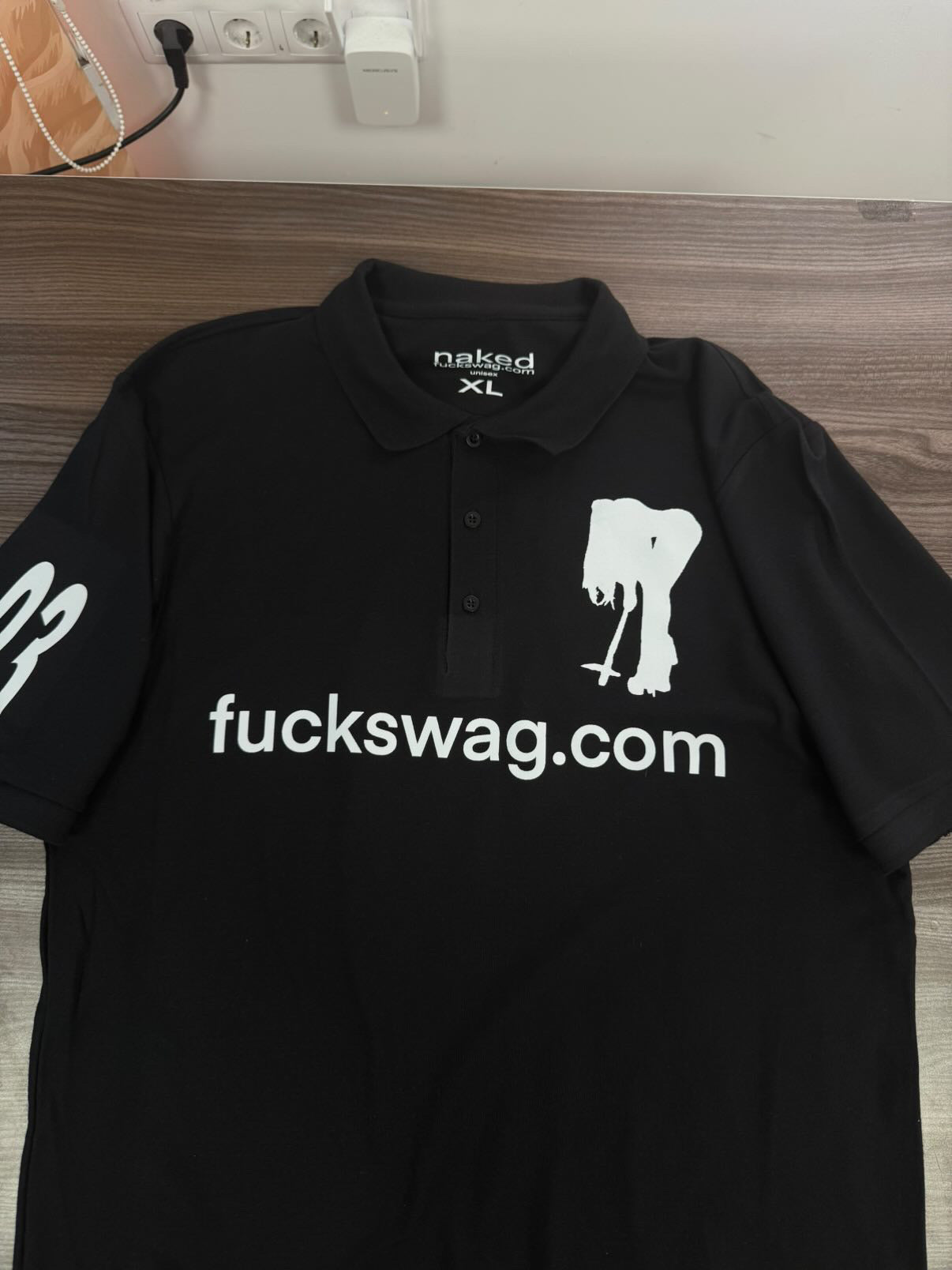 “fuckswag.com” Polo T-shirt (Black)